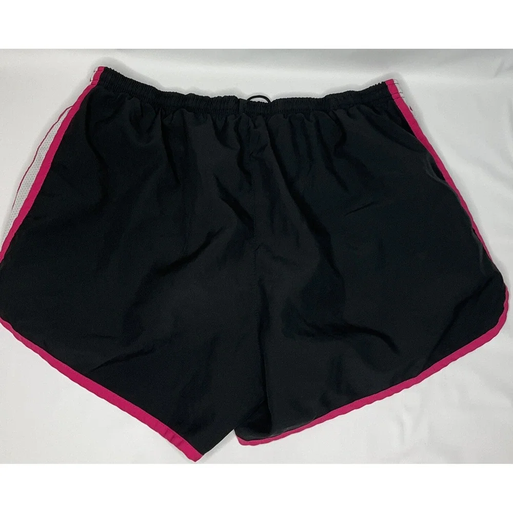 Nike Tempo Shorts Women Sz Large Running Athletic Fitness Lined Black Fuchsia